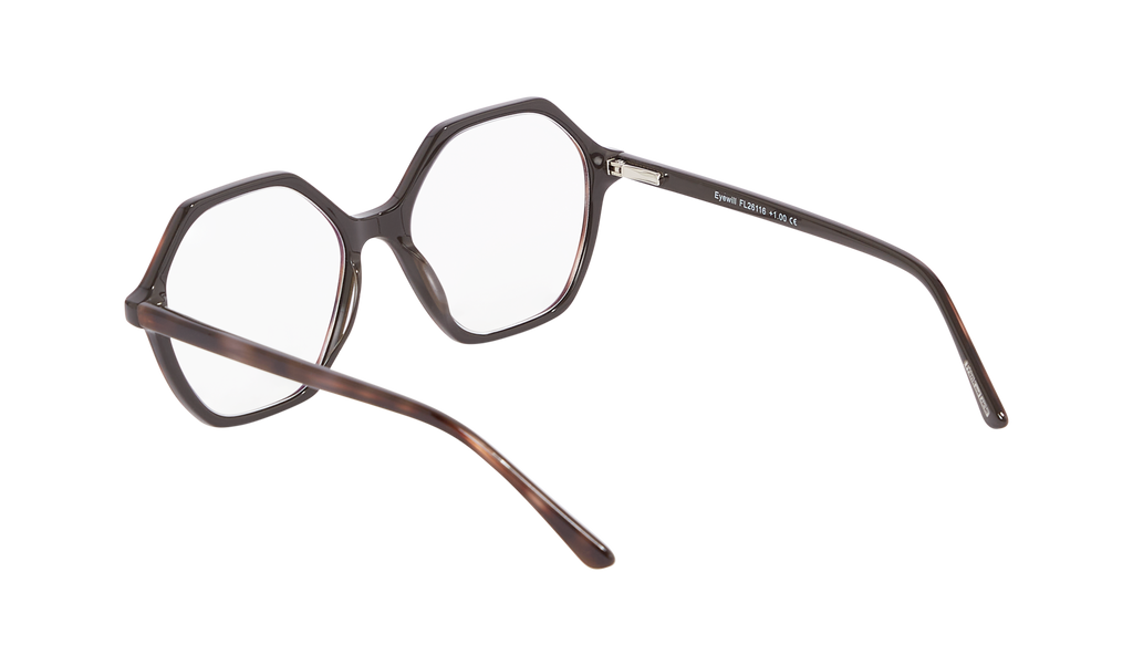 Back side picture of Frank and Lucie Eyewill glasses in the color Pearly Brown