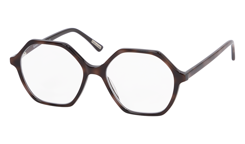 Front side picture of Frank and Lucie Eyewill glasses in the color Pearly Brown