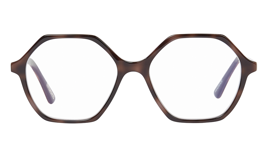 Front picture of Frank and Lucie Eyewill glasses in the color Pearly Brown