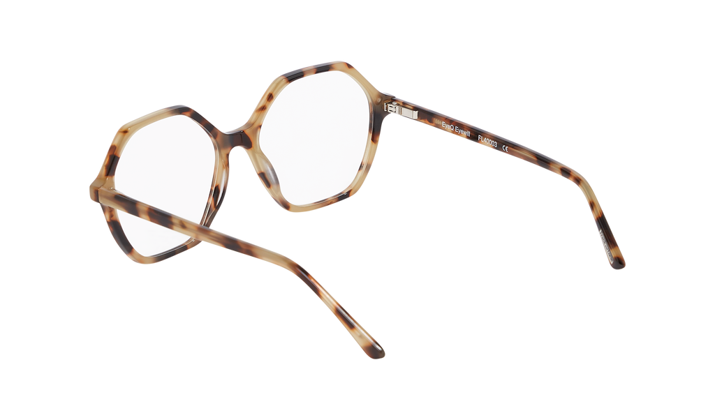 Back side picture of Frank and Lucie Eyewill glasses in elegant Greyvanna color