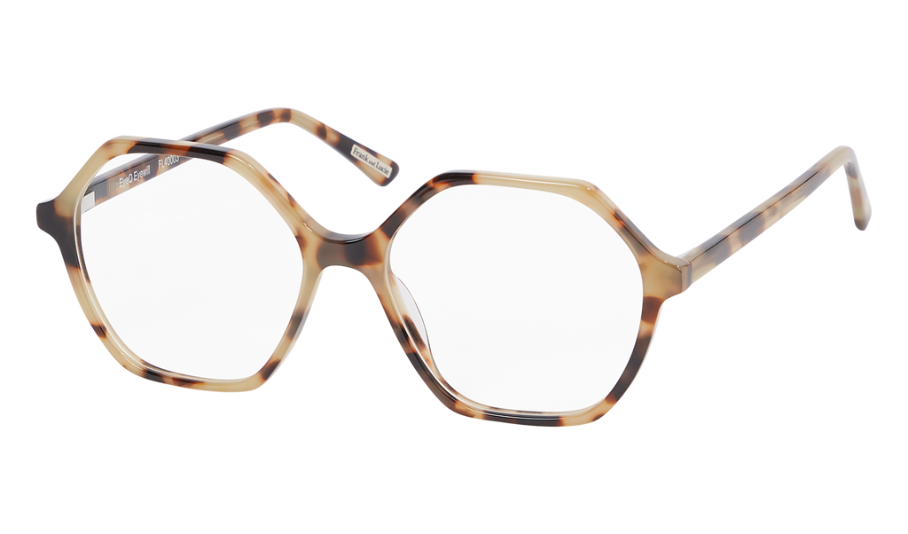 Front side picture of Frank and Lucie Eyewill glasses in elegant Greyvanna color
