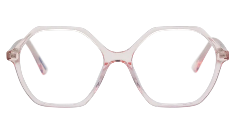 Front picture of Frank and Lucie Eyewill glasses with ballet color