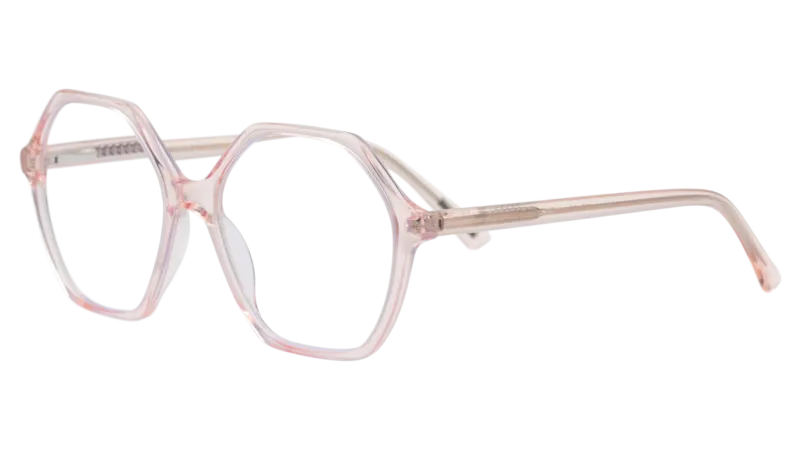Side picture of Frank and Lucie Eyewill glasses in ballet color